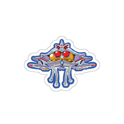 Galaga cabinet art die-cut stickers - Rerun Designs