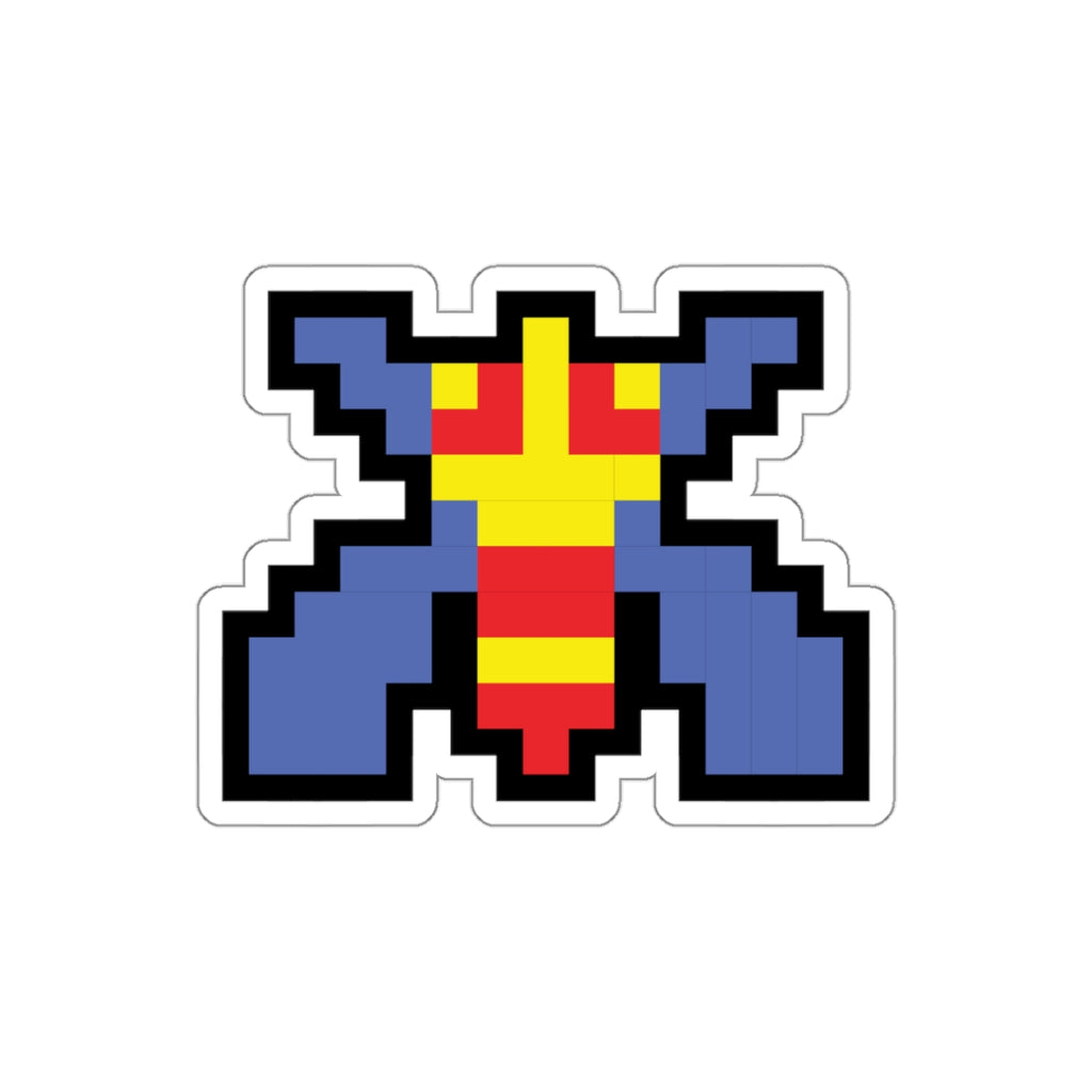 8-bit Legends: Galaga Bee die-cut stickers - Rerun Designs