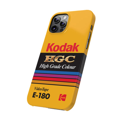 VHS Visions - retro Kodak HGC High Grade Colour E-180 VHS tape inspired slim iPhone cases