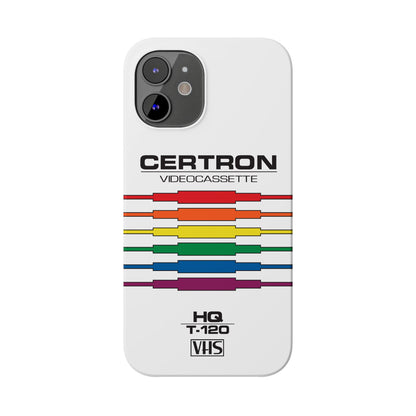 VHS Visions - retro Certron HQ T-120 VHS tape inspired slim iPhone cases