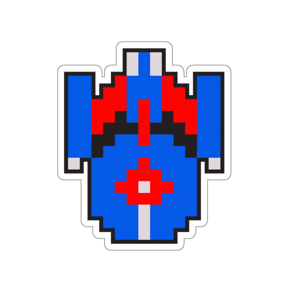 8-bit Legends: Galaga Enterprise die-cut stickers - Rerun Designs