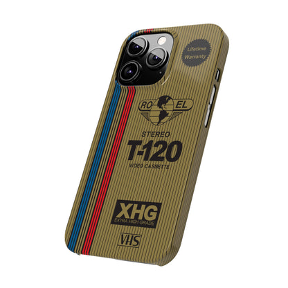 VHS Visions - retro RO EL stereo T-120 VHS tape inspired slim iPhone cases