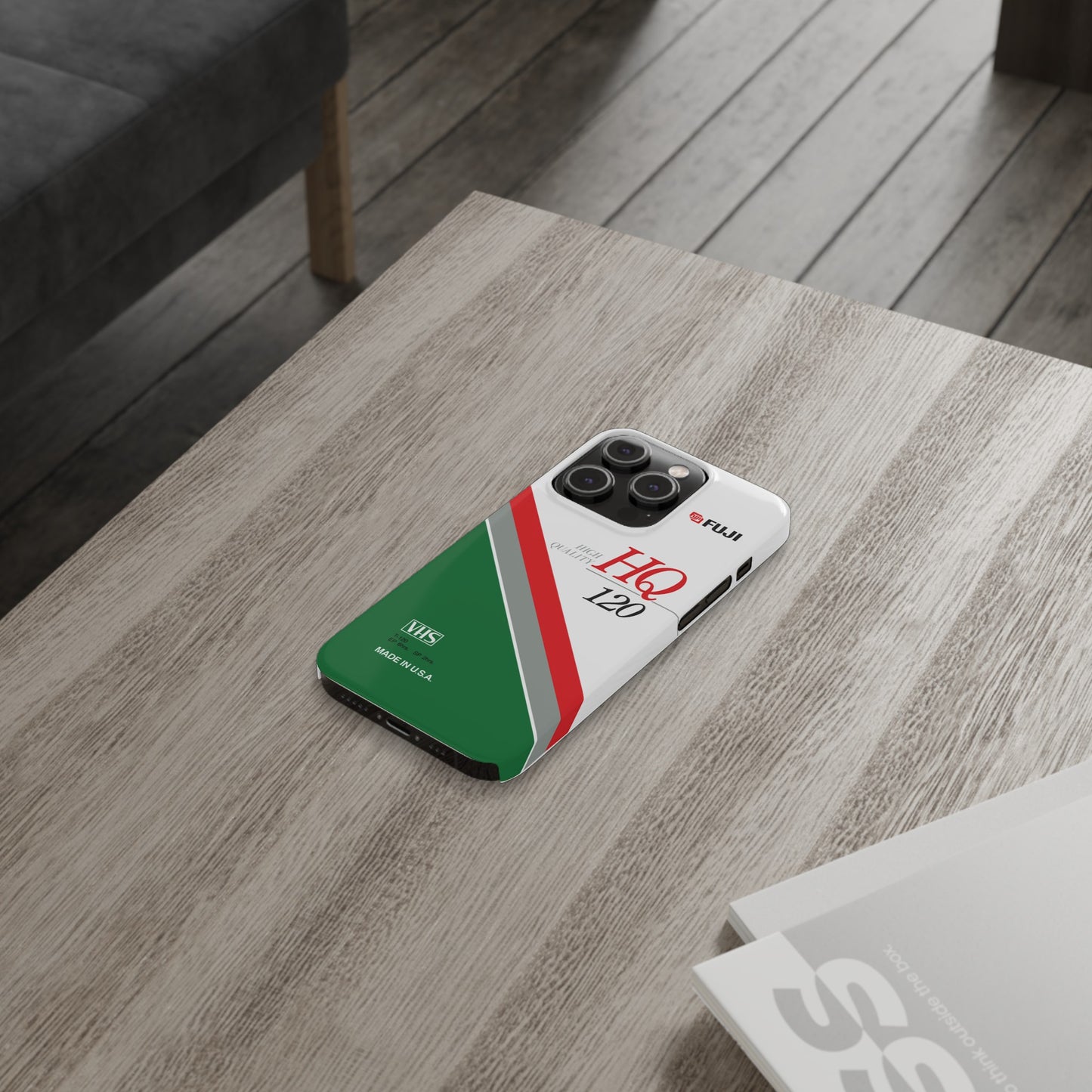 VHS Visions - retro Fuji HQ 120 VHS tape inspired slim iPhone cases