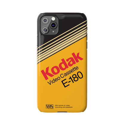 VHS Visions - retro Kodak E180 VHS tape inspired slim iPhone cases