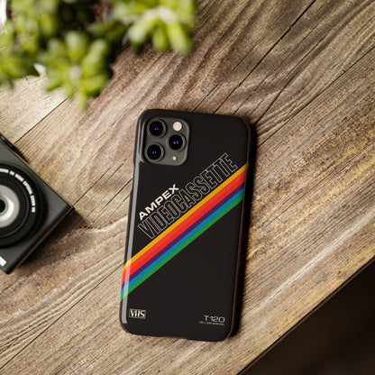 VHS Visions - retro AMPEX T-120 VHS tape inspired slim iPhone cases