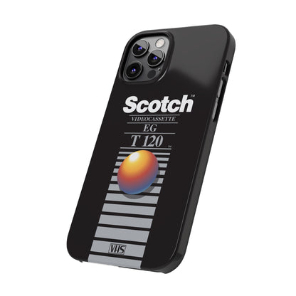 VHS Visions - retro Scotch EG T120 VHS tape inspired slim iPhone cases