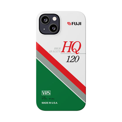 VHS Visions - retro Fuji HQ 120 VHS tape inspired slim iPhone cases