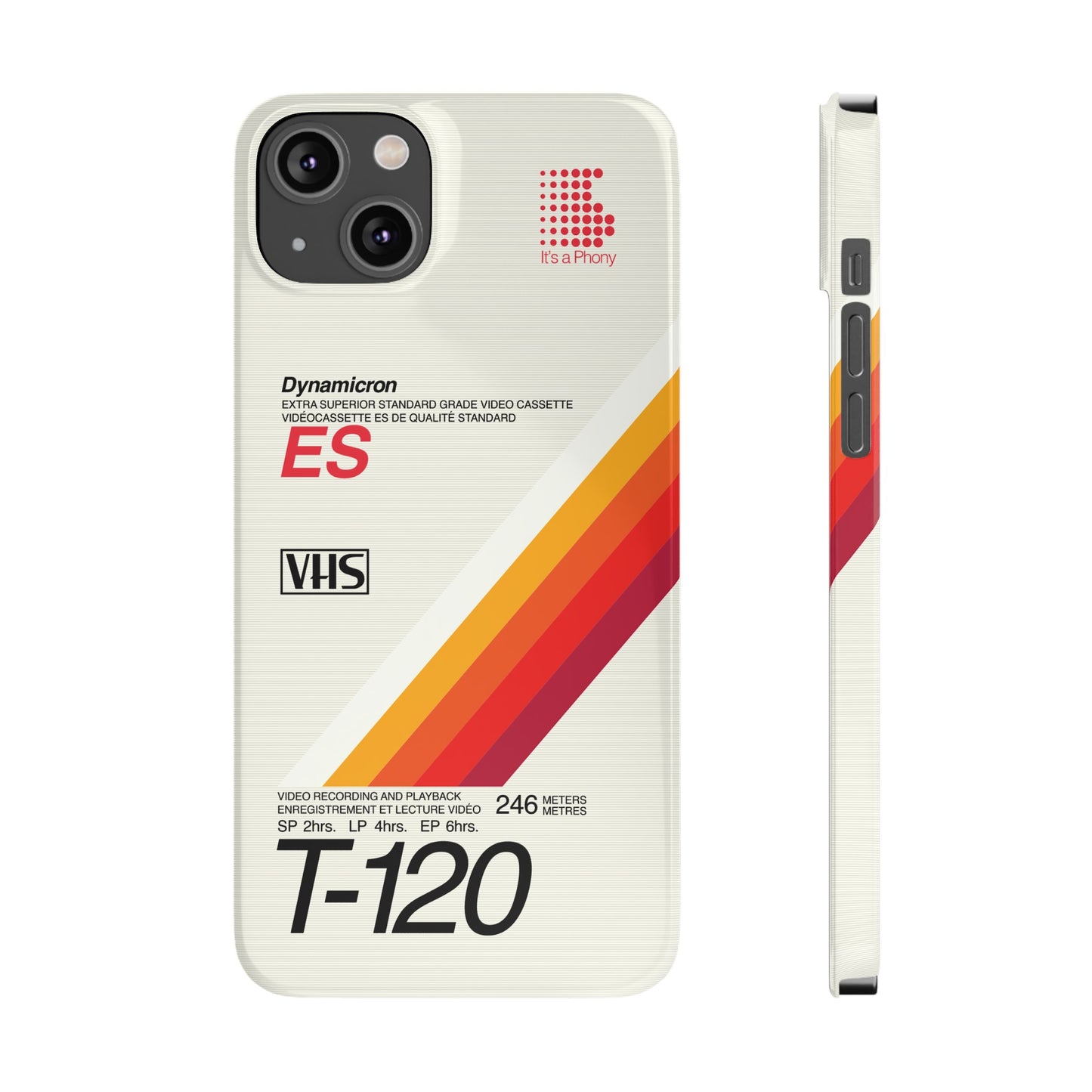 VHS Visions - retro Sony ES T-120 VHS tape inspired slim iPhone cases
