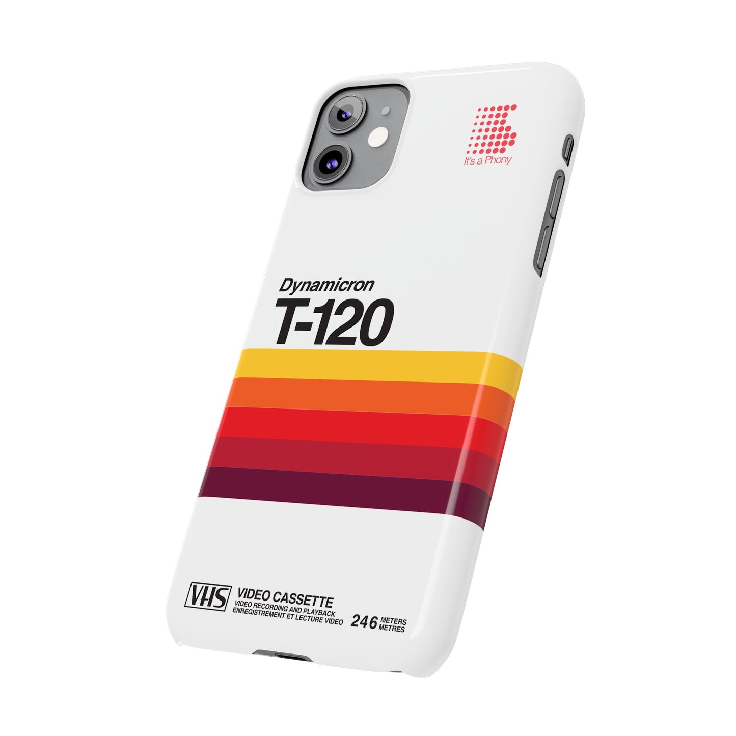 VHS Visions - retro Sony Dynamicron T120 VHS tape inspired slim iPhone cases