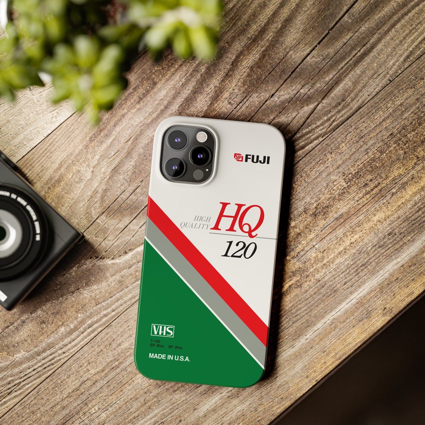 VHS Visions - retro Fuji HQ 120 VHS tape inspired slim iPhone cases