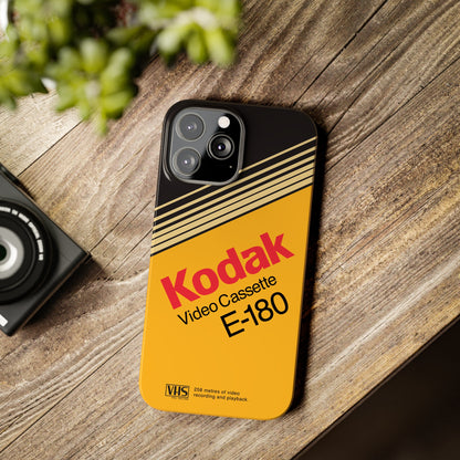 VHS Visions - retro Kodak E180 VHS tape inspired slim iPhone cases