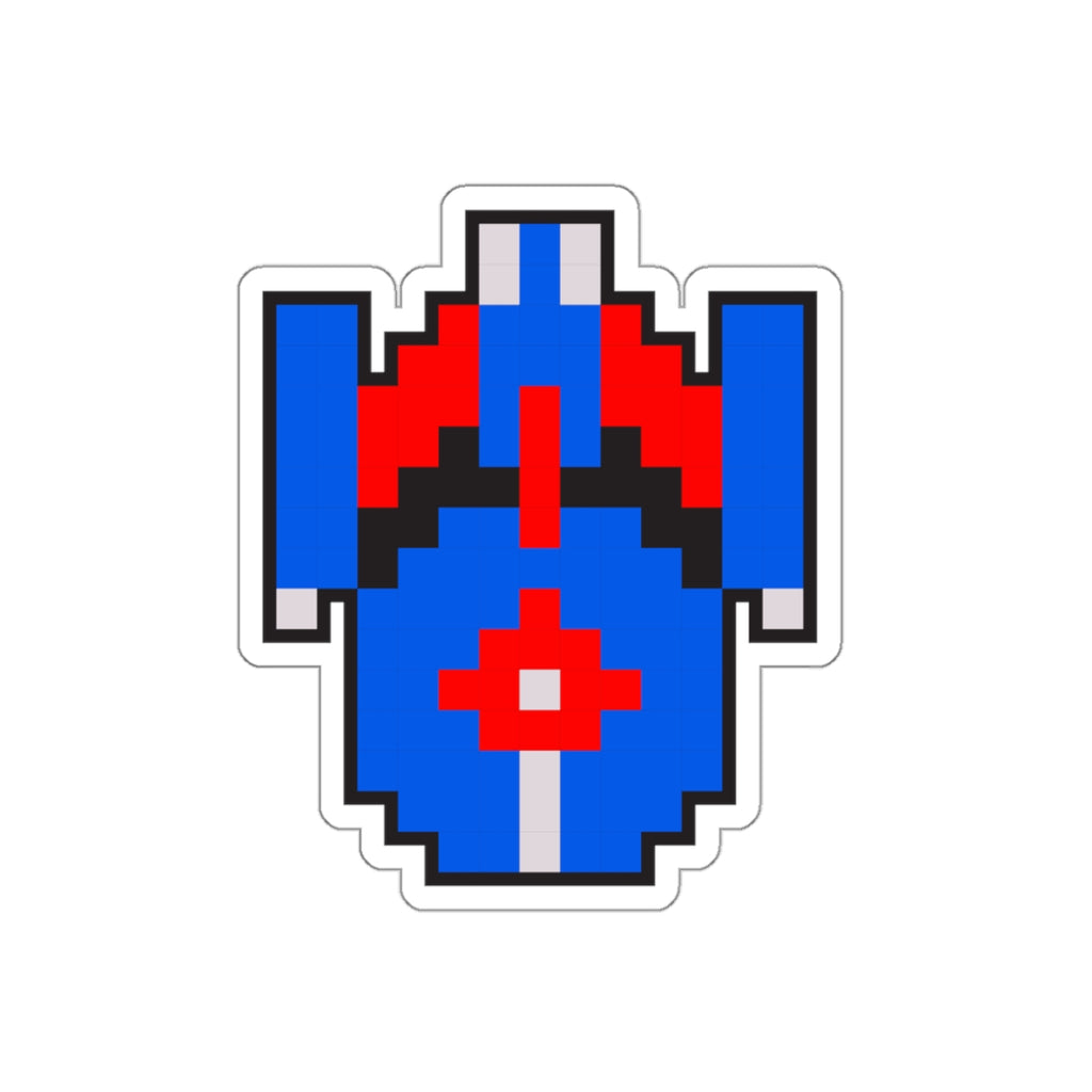 8-bit Legends: Galaga Enterprise die-cut stickers - Rerun Designs