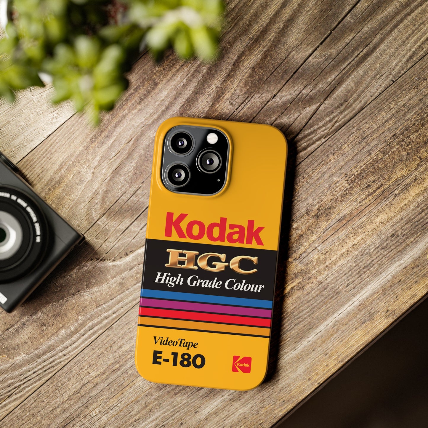 VHS Visions - retro Kodak HGC High Grade Colour E-180 VHS tape inspired slim iPhone cases