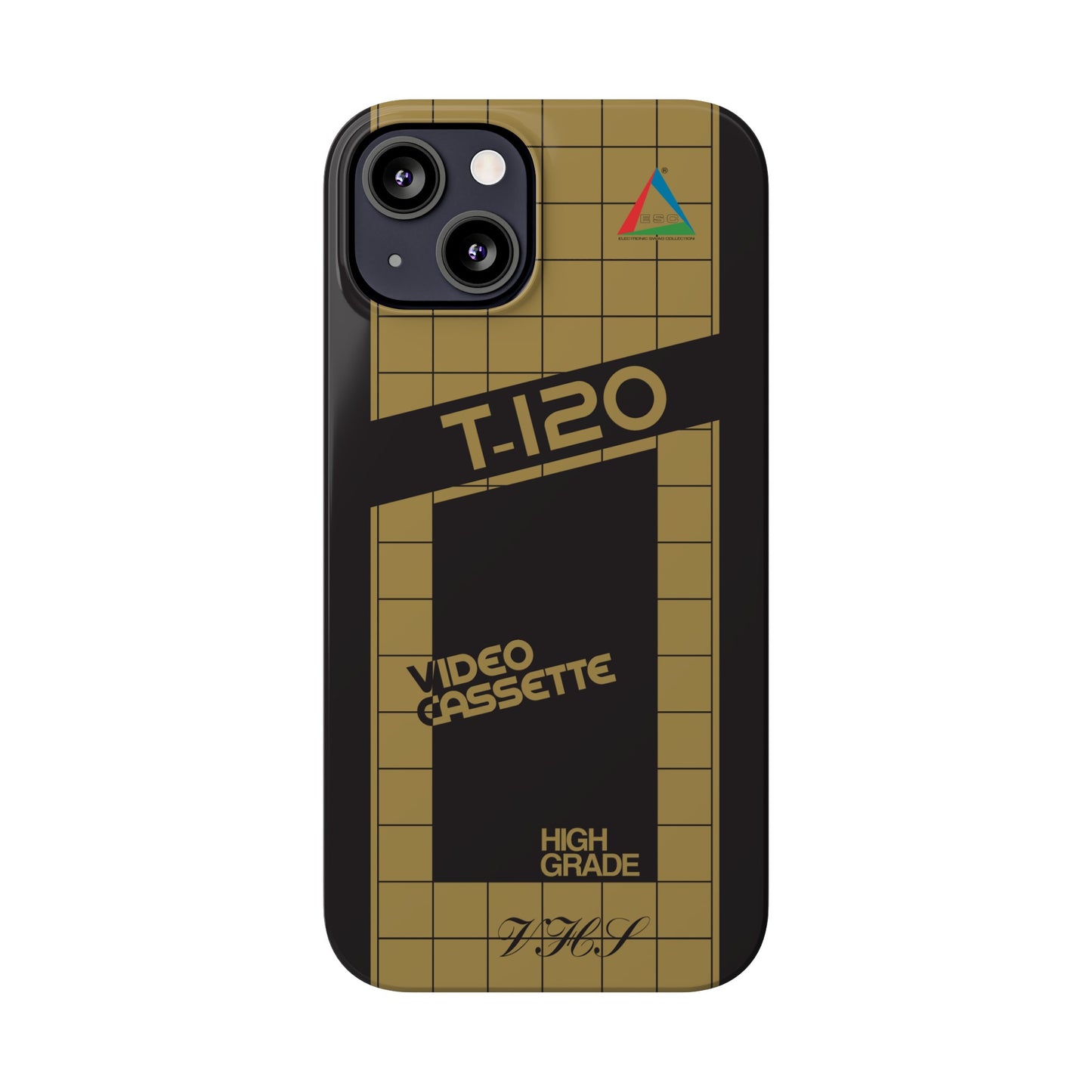 VHS Visions - retro ESC T-120 VHS tape inspired slim iPhone cases