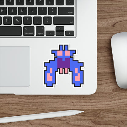 8-bit Legends: Galaga Purple Boss die-cut stickers