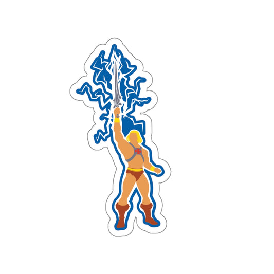 He-Man silhouette vinyl die-cut sticker