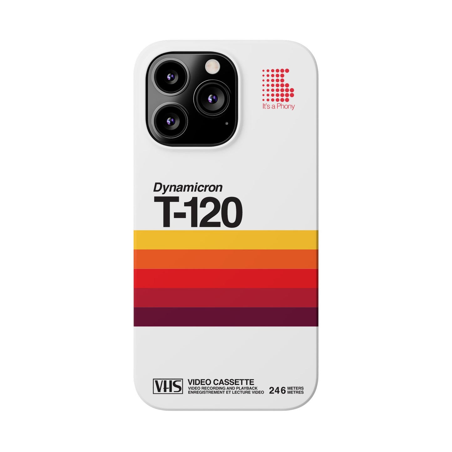 VHS Visions - retro Sony Dynamicron T120 VHS tape inspired slim iPhone cases
