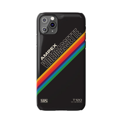 VHS Visions - retro AMPEX T-120 VHS tape inspired slim iPhone cases