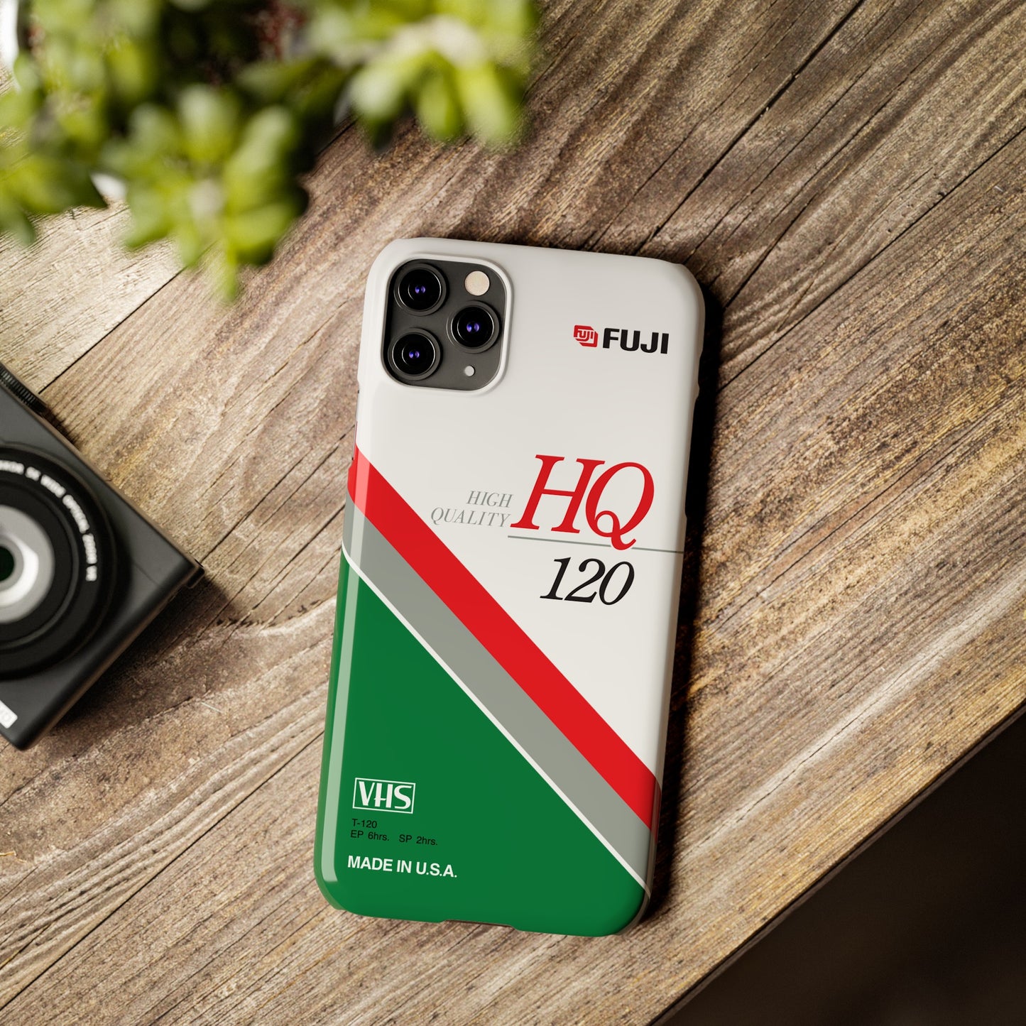 VHS Visions - retro Fuji HQ 120 VHS tape inspired slim iPhone cases