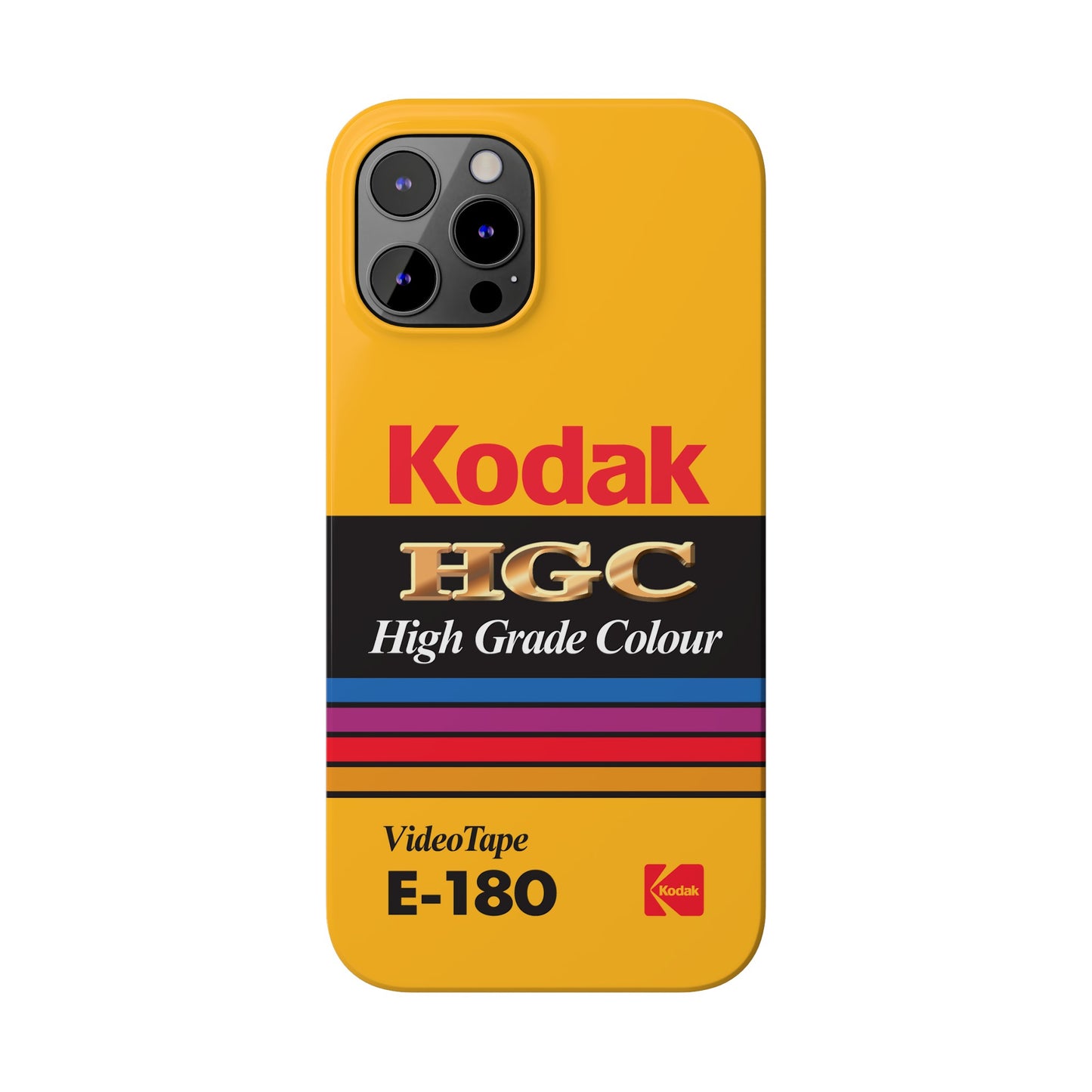 VHS Visions - retro Kodak HGC High Grade Colour E-180 VHS tape inspired slim iPhone cases