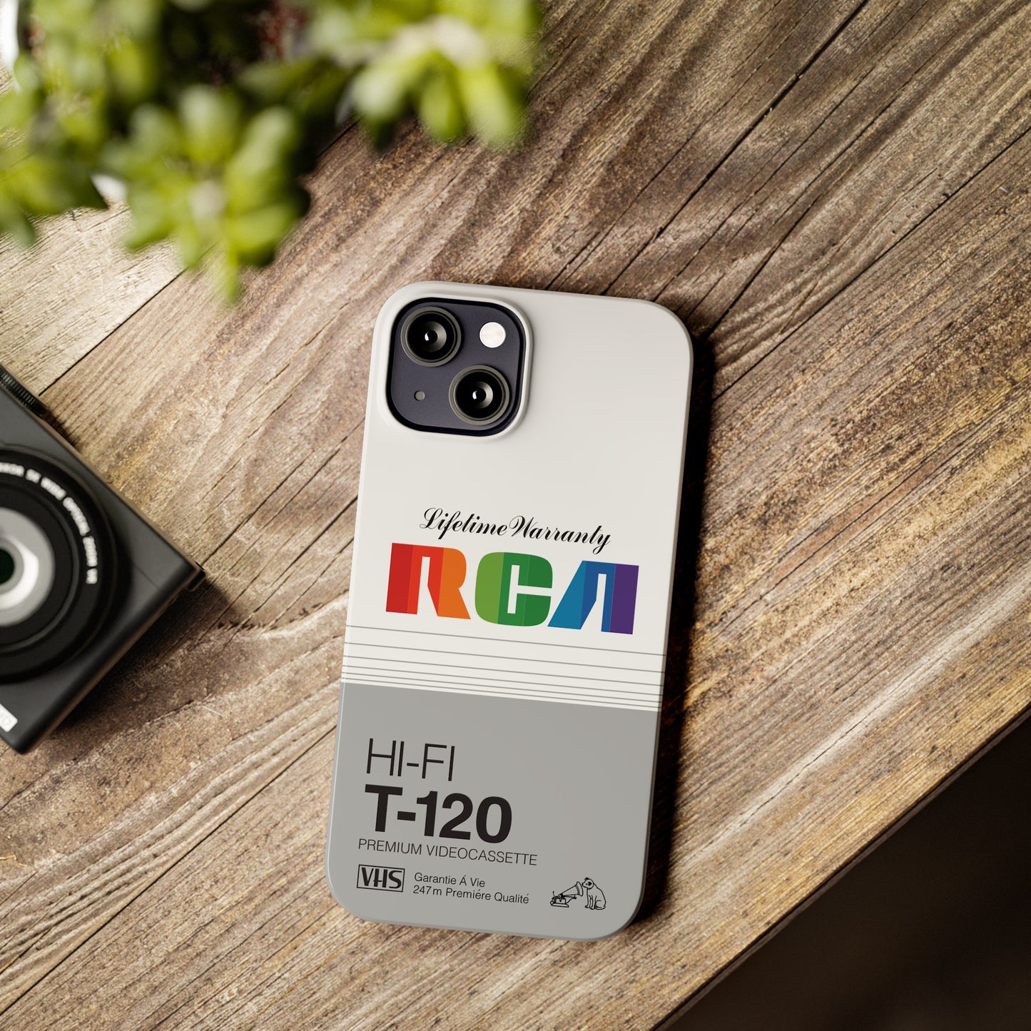 VHS Visions - retro RCA HI FI T-120 VHS tape inspired slim iPhone cases