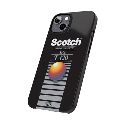 VHS Visions - retro Scotch EG T120 VHS tape inspired slim iPhone cases