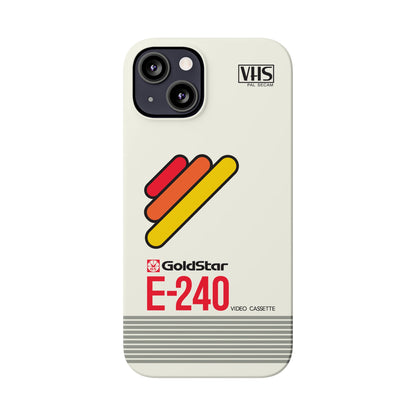 VHS Visions - retro Goldstar E-240 VHS tape inspired slim iPhone cases