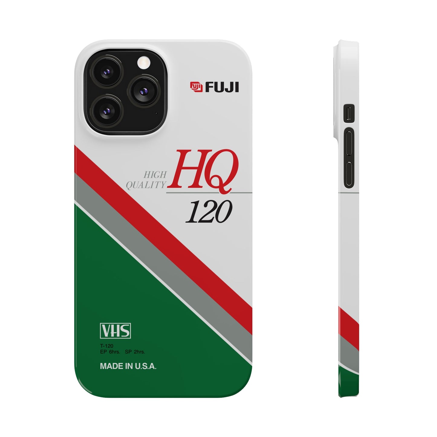 VHS Visions - retro Fuji HQ 120 VHS tape inspired slim iPhone cases