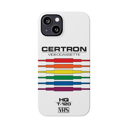 VHS Visions - retro Certron HQ T-120 VHS tape inspired slim iPhone cases