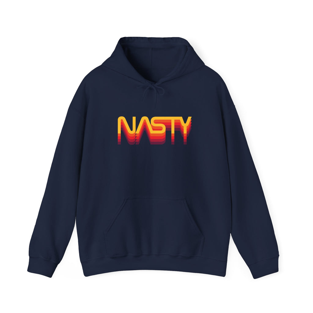 NASTY vintage sunset vibes NASA logo inspired unisex hooded sweatshirt