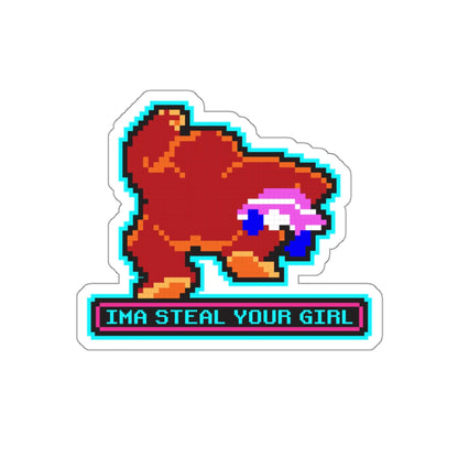 8-bit Legends: DonkeyKong "IMA STEAL YOUR GIRL" die-cut stickers