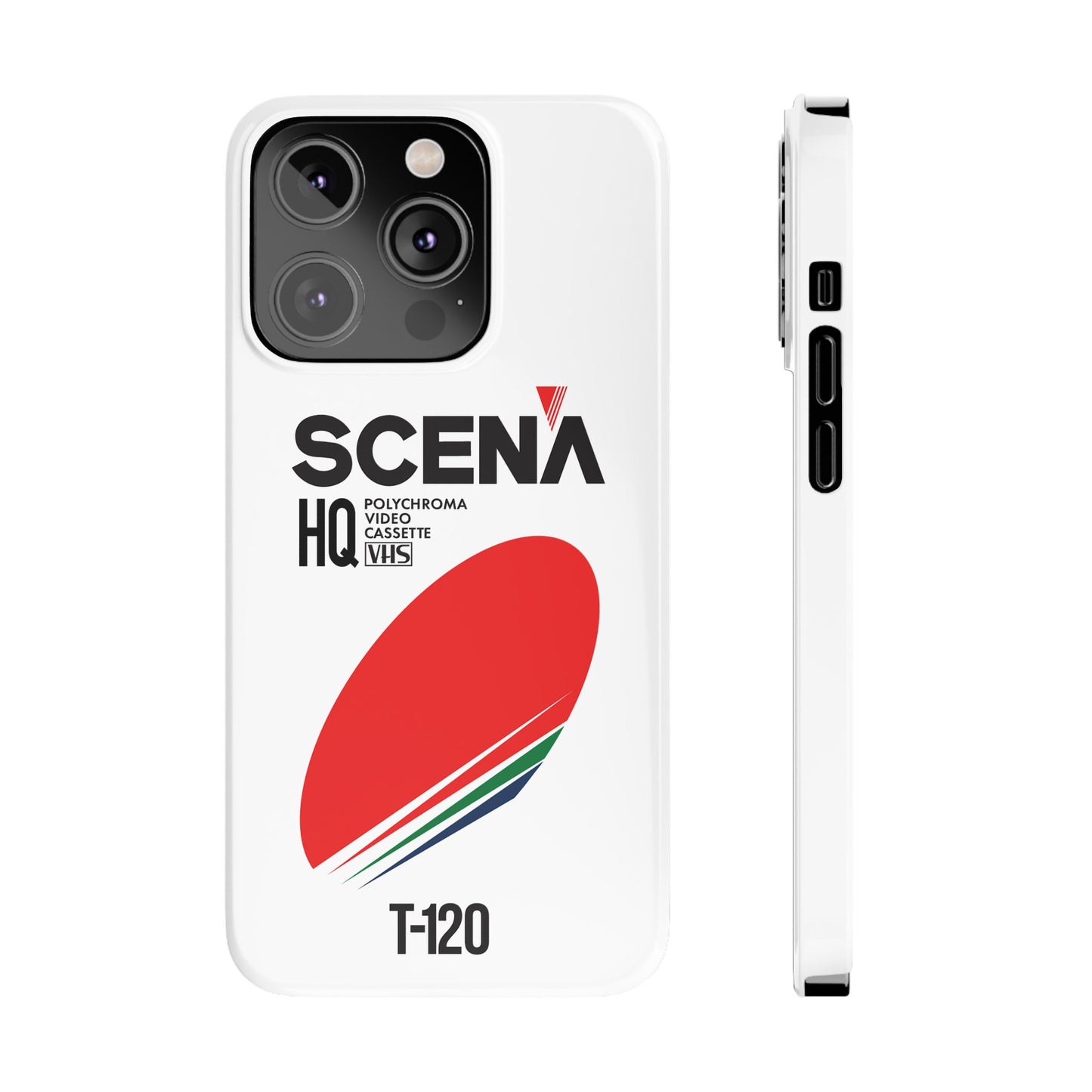 VHS Visions - retro Scena HQ T-120 VHS tape inspired slim iPhone cases