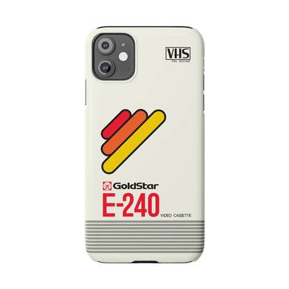VHS Visions - retro Goldstar E-240 VHS tape inspired slim iPhone cases