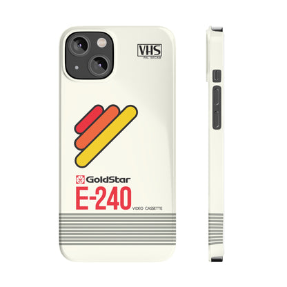 VHS Visions - retro Goldstar E-240 VHS tape inspired slim iPhone cases