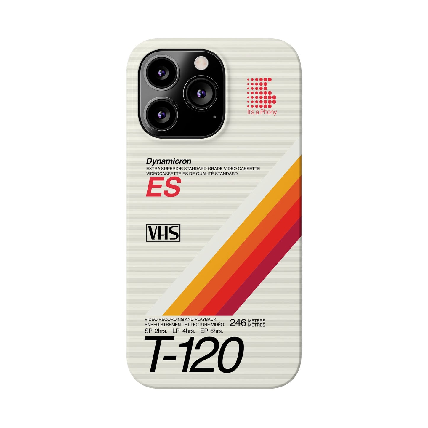VHS Visions - retro Sony ES T-120 VHS tape inspired slim iPhone cases