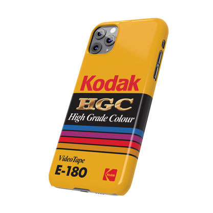 VHS Visions - retro Kodak HGC High Grade Colour E-180 VHS tape inspired slim iPhone cases