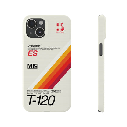 VHS Visions - retro Sony ES T-120 VHS tape inspired slim iPhone cases