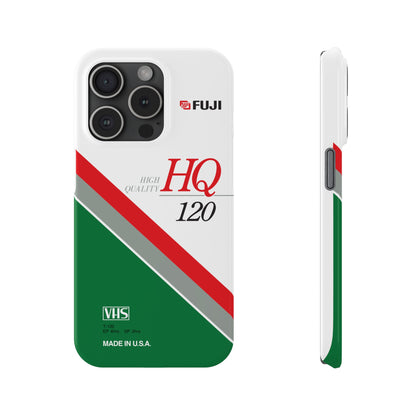 VHS Visions - retro Fuji HQ 120 VHS tape inspired slim iPhone cases