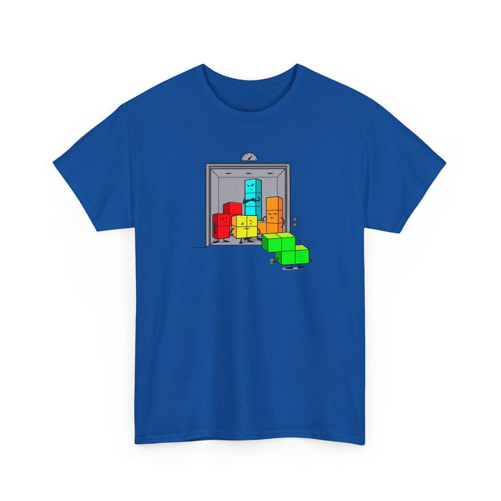 NES Tetris-inspired crowded elevator character mascot unisex t-shirt