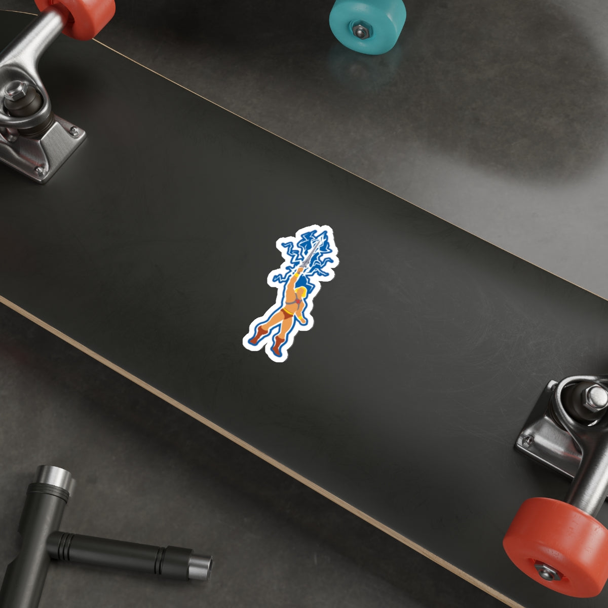 He-Man silhouette vinyl die-cut sticker