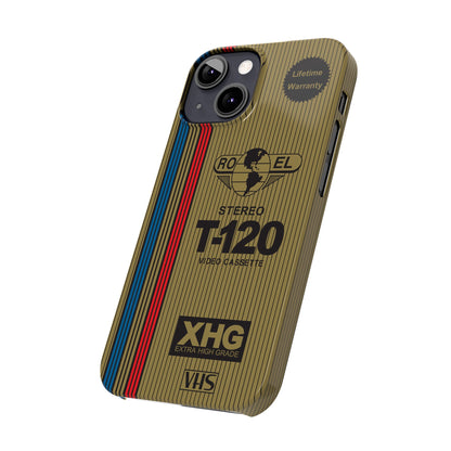 VHS Visions - retro RO EL stereo T-120 VHS tape inspired slim iPhone cases
