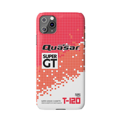 VHS Visions - retro Quasar Super GT T-120 VHS tape inspired slim iPhone cases