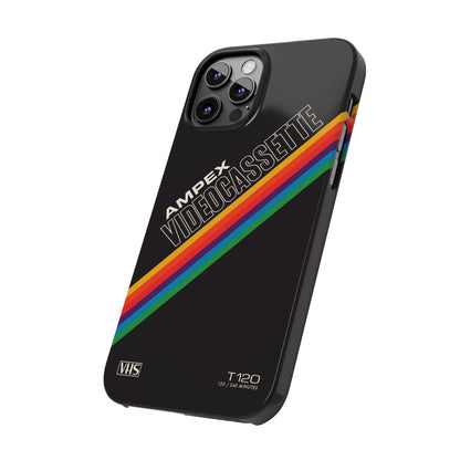 VHS Visions - retro AMPEX T-120 VHS tape inspired slim iPhone cases