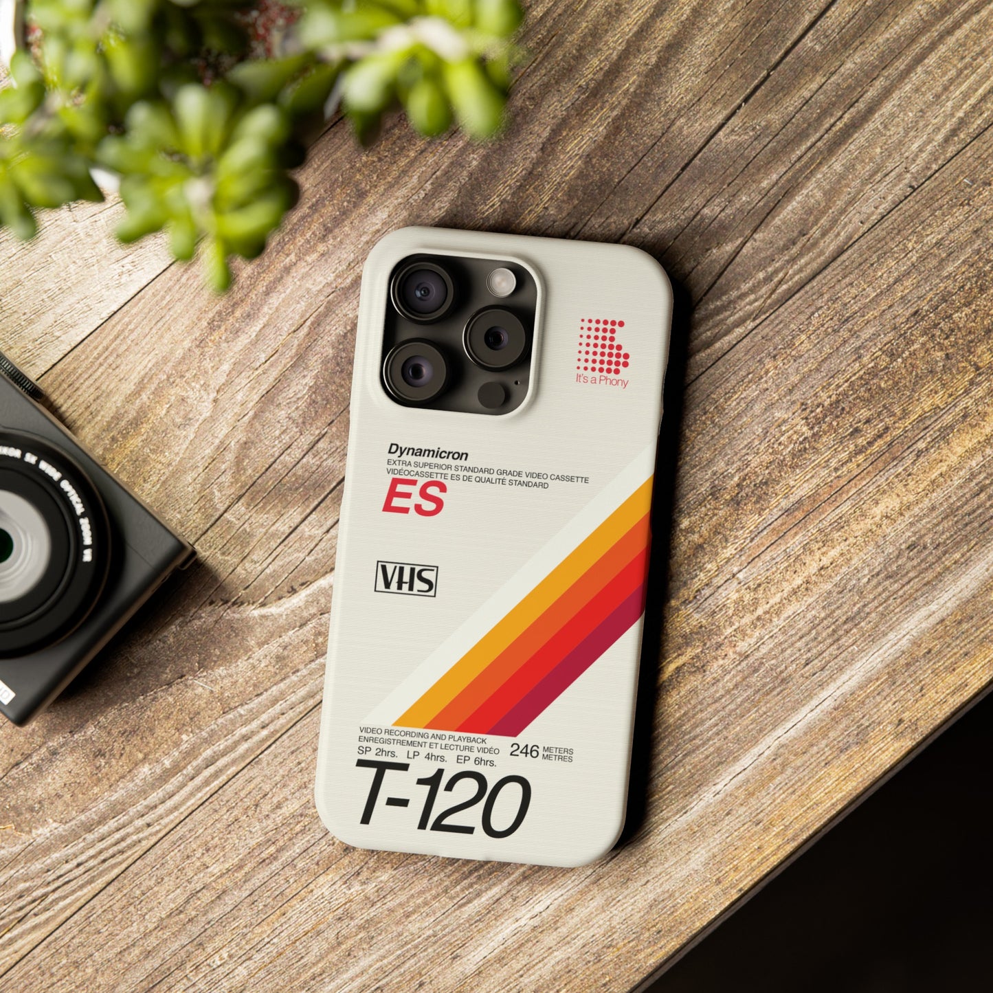 VHS Visions - retro Sony ES T-120 VHS tape inspired slim iPhone cases