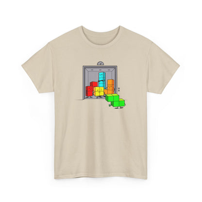 NES Tetris-inspired crowded elevator character mascot unisex t-shirt