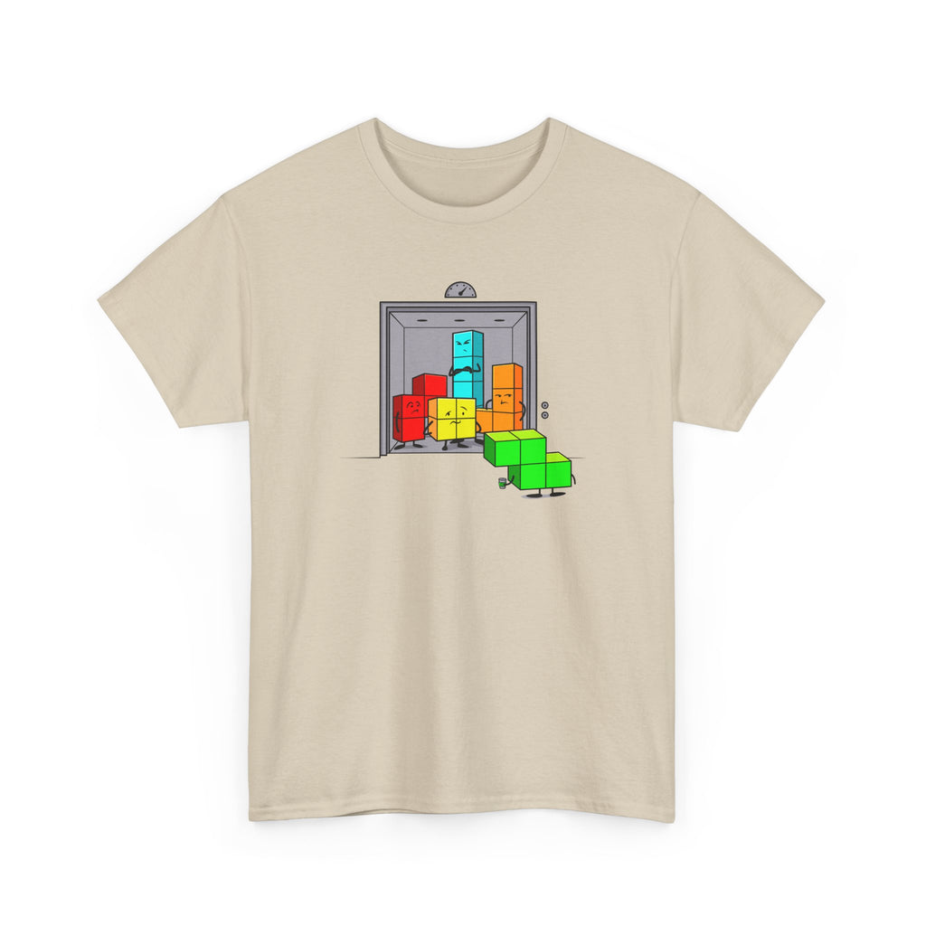 NES Tetris-inspired crowded elevator character mascot unisex t-shirt