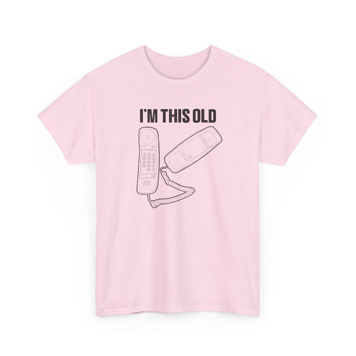 I'm this old - retro corded phone unisex tshirt