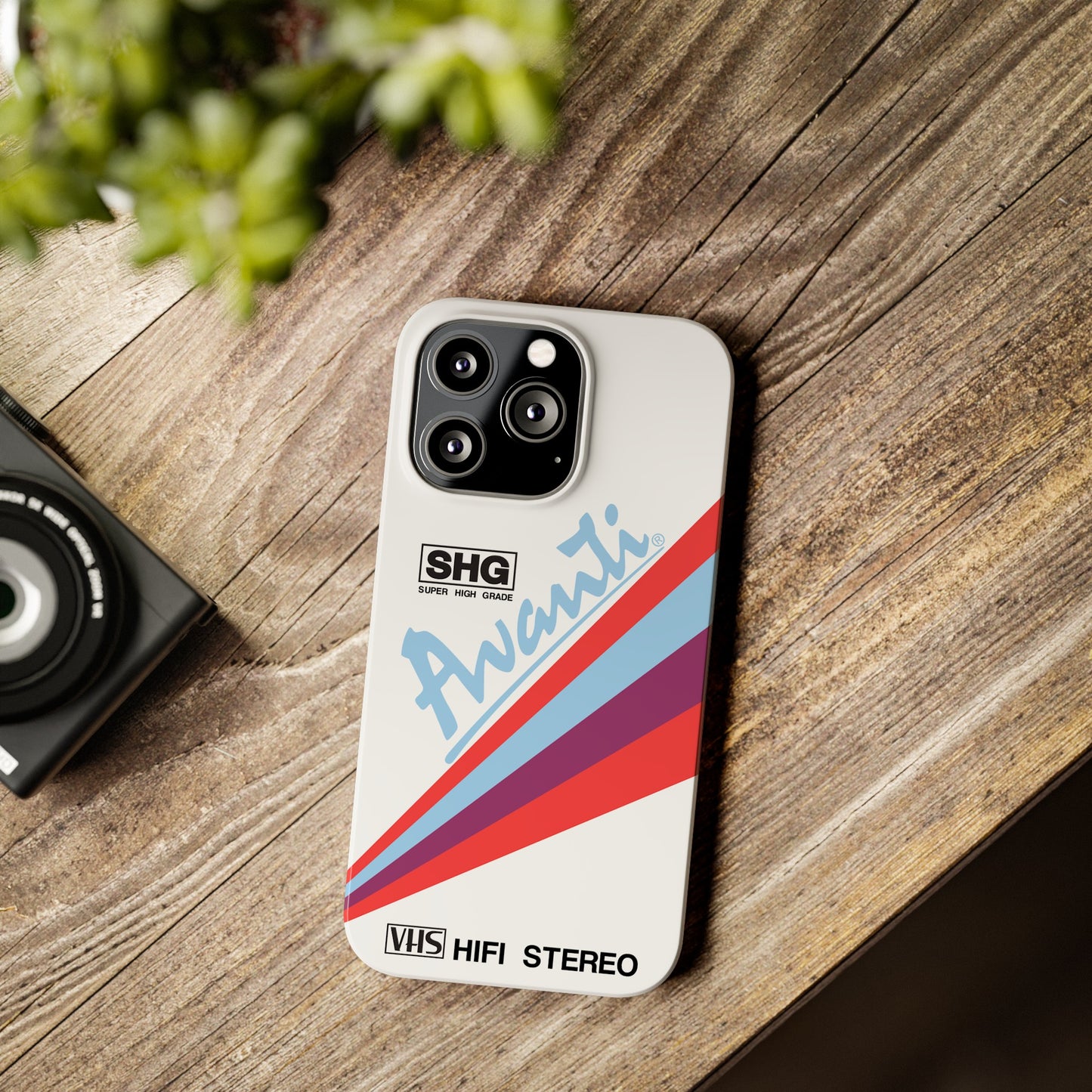 VHS Visions - retro Avanti SHG VHS tape inspired slim iPhone cases