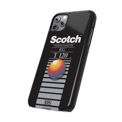 VHS Visions - retro Scotch EG T120 VHS tape inspired slim iPhone cases