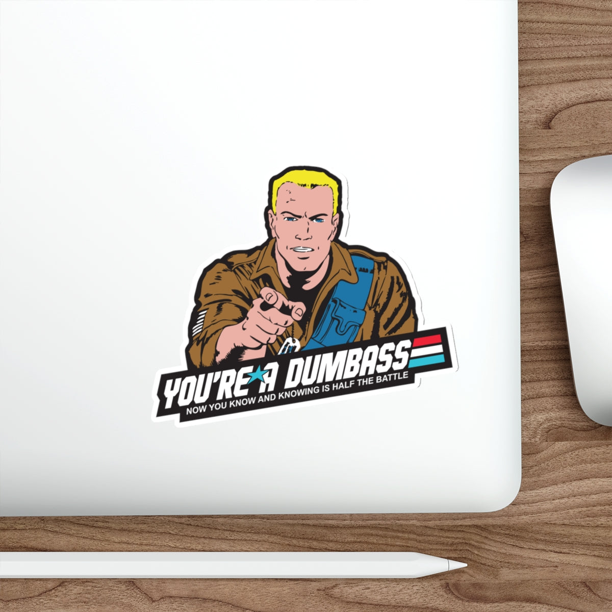 GI Joe Duke "You're A Dumbass" die-cut stickers